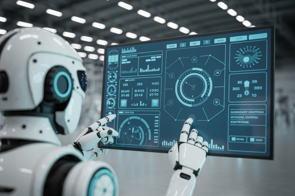 터치스크린을 조작하는 인공지능 로봇