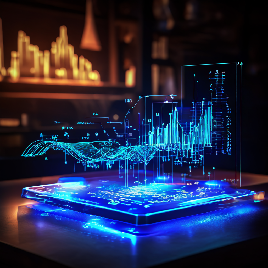 라우터에서 퍼져 나오는 형광빛 와이파이 신호 위에 반투명 경제 차트와 통화 기호가 겹쳐져 있습니다.
