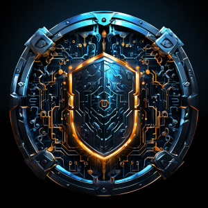 SQL 키홀 모양의 방패가 악성 코드 공격을 막아내는 가운데, 최적화된 데이터베이스 내부에서는 효율적인 데이터 흐름이 기어와 경로를 통해 원활하게 진행되는 것을 상징적으로 표현한 이미지입니다.