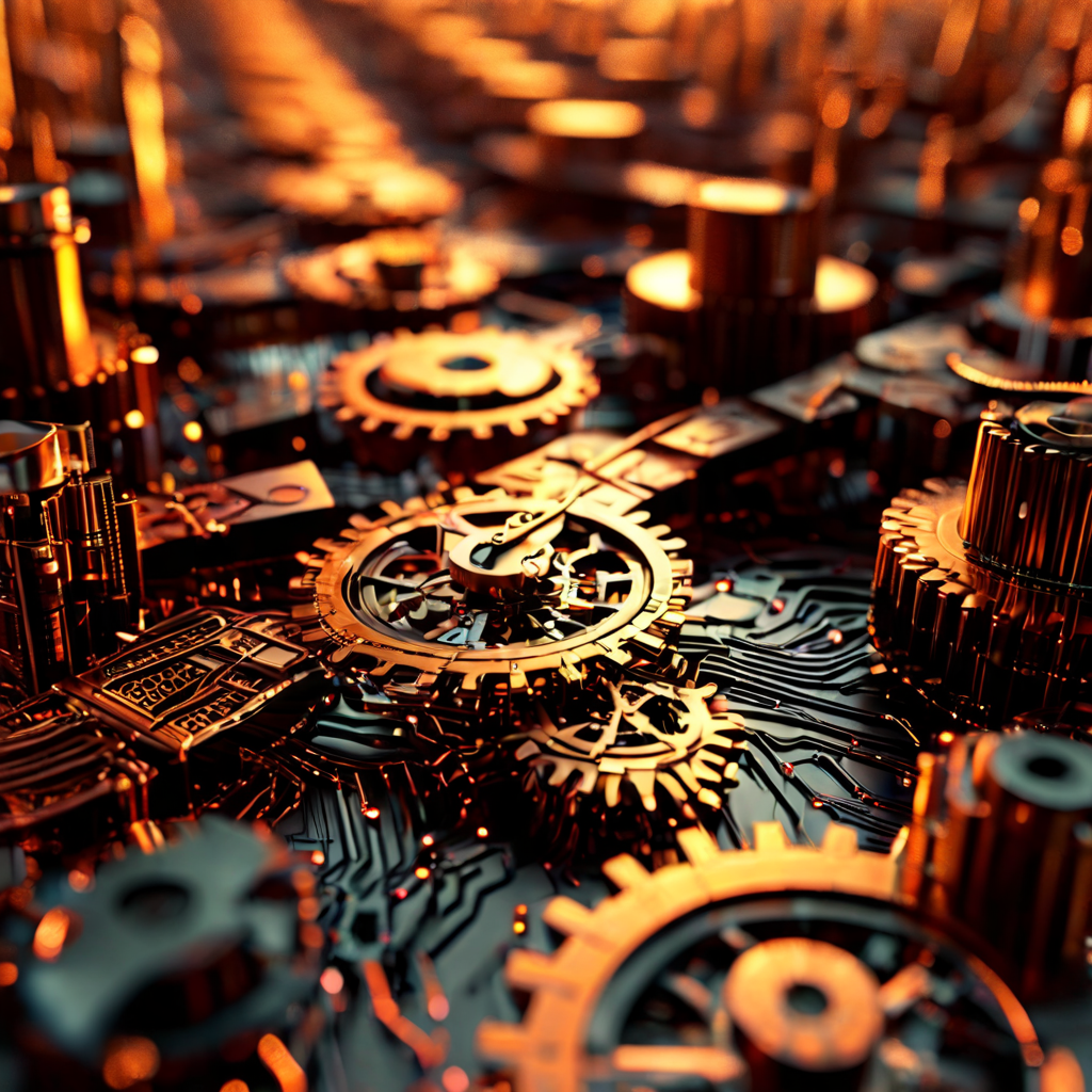 시스템 경로에서 데이터 패킷이 뒤섞여 논리적 순서 없이 도착하는 복잡한 디지털 네트워크의 오류 상태를 시각화한 이미지입니다.