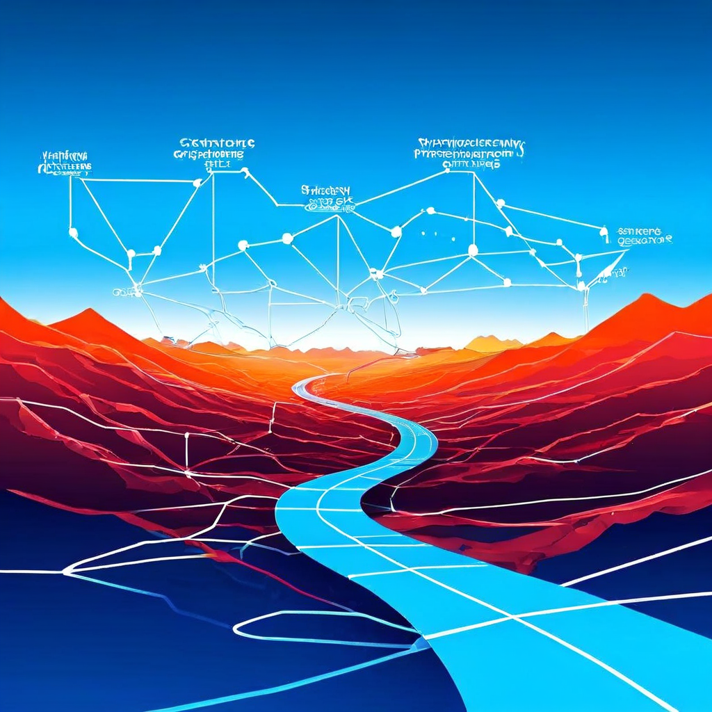 네트워크 경로 최적화의 핵심 개념을 담은 다이어그램으로, 정체 없는 효율적인 경로가 '저지연' 목적지로 향하는 데이터 흐름을 시각적으로 설명합니다.