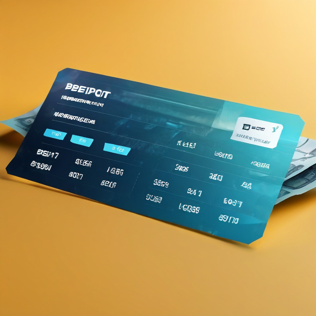 Futuristic digital interface showing secure payment labels on a layered sports betting slip with glowing data paths.