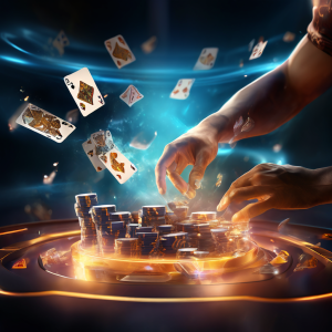 Digital interface showing accelerated data flow and secure service layers for faster holdem room decisions.